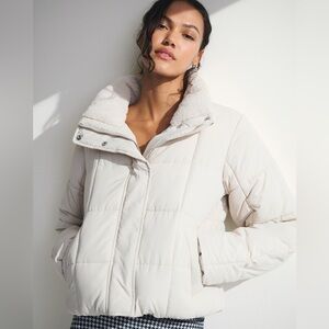 Women's Cream Puffer Jacket